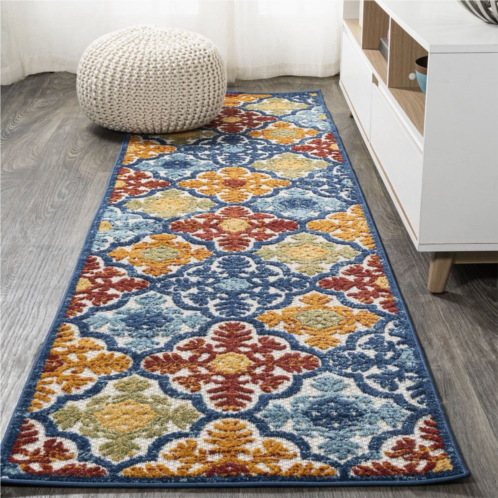 JONATHAN Y cassis ornate ogee trellis high-low indoor/outdoor area rug
