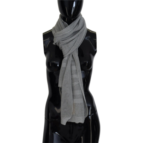 John Galliano logo knitted neck wrap shawl foulard womens scarf