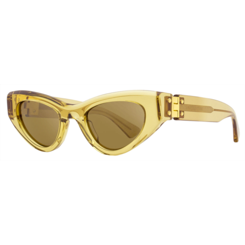 Bottega Veneta womens cat eye sunglasses bv1142s 003 transparent brown 49mm