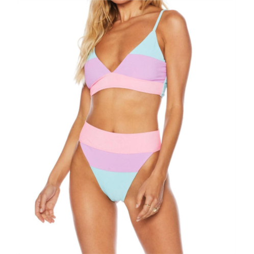 Beach Riot riza bikini top in pastel color block