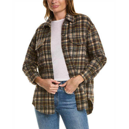 CAARA marlee fleece wool-blend shirt jacket