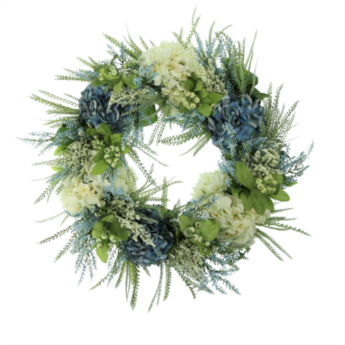 Creative Displays hydrangeas, heather and berries wreath