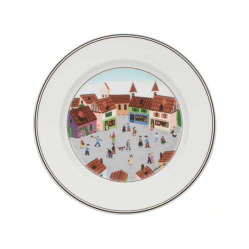 Villeroy & Boch design naif dinner plate: old village square