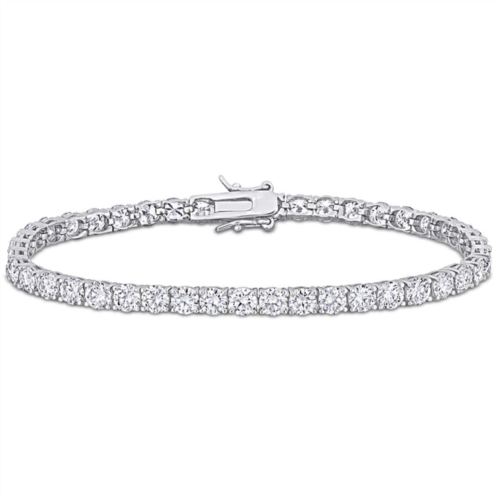 Mimi & Max 9 1/2ct dew created moissanite tennis bracelet in sterling silver