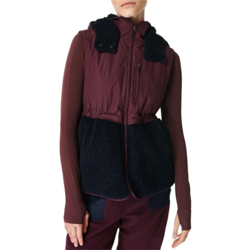 Sweaty Betty urban womens sherpa hooded outerwear vest
