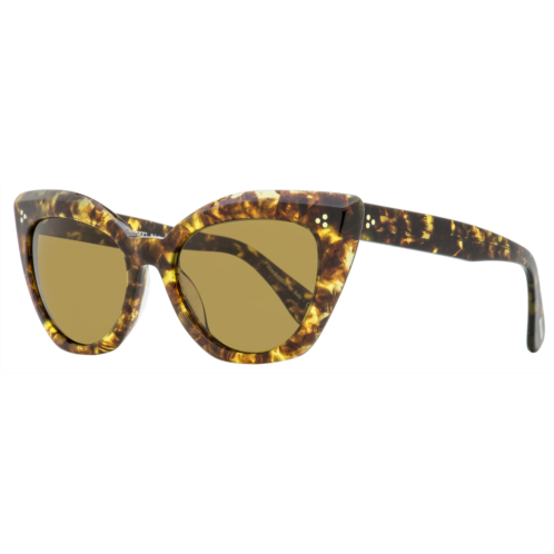 Oliver Peoples womens laiya cat eye sunglasses ov5452s 170083 brown melange 55mm