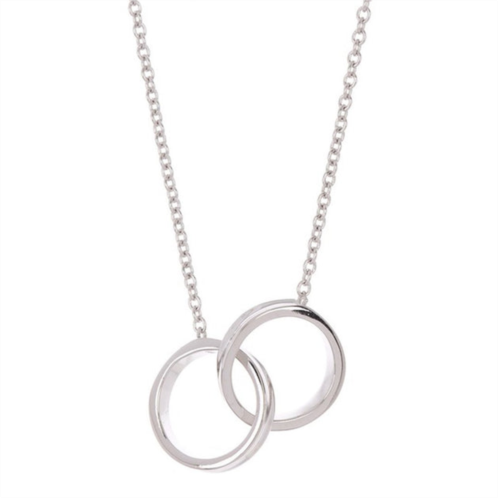 Adornia interlocking rings necklace silver
