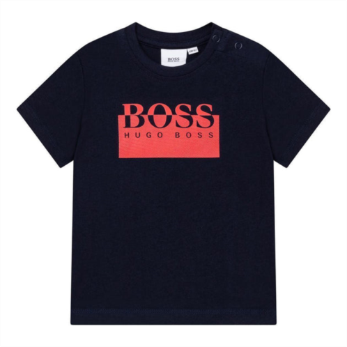 BOSS blue & orange logo t-shirt