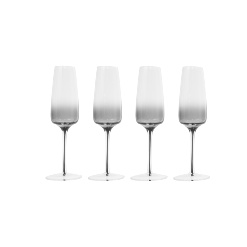 Hotel Collection smoke stem champagne glasses
