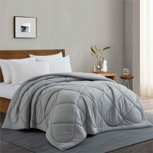 Puredown peace nest ultra soft cover reversible waffle comforter, king or queen size