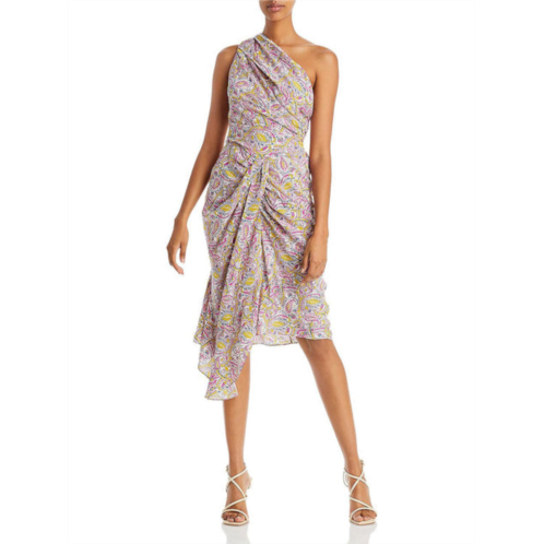 IRO womens printed midi cocktail and party dress