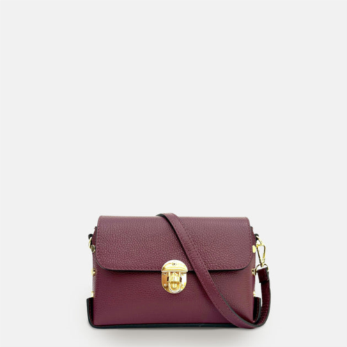 Apatchy London the bloxsome plum leather crossbody bag