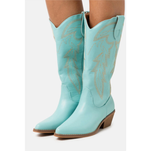 Madden Girl redford western boot in turquoise