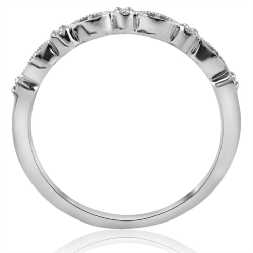 Pompeii3 1/6cttw diamond wedding ring guard engagement anniversary band 14k white gold