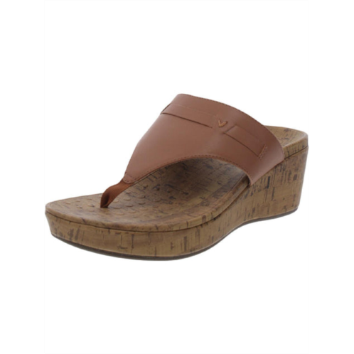 Vionic atlantic cameron nat womens faux leather cork thong sandals