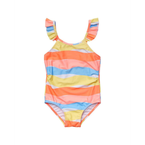 Snapper Rock good vibes frill strap swimsuit