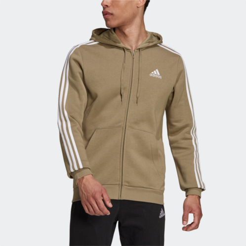 Adidas mens essentials fleece 3-stripes full-zip hoodie