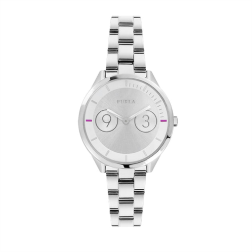Furla womens metropolis silver dial stainless steel watch