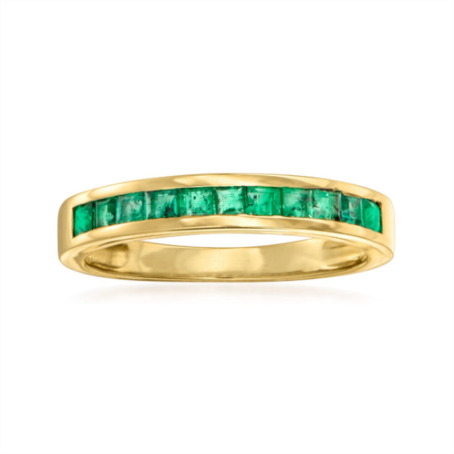 Ross-Simons emerald ring in 14kt yellow gold