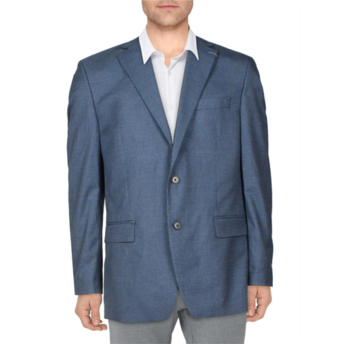 Michael Kors kelson mens woven houndstooth two-button blazer