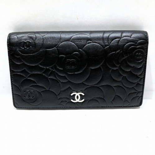 Chanel camellia leather wallet (pre-owned)