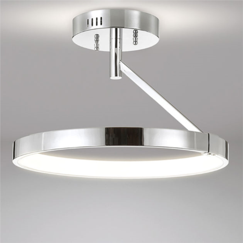 JONATHAN Y owen 17.5 dimmable integrated led metal semi-flush mount