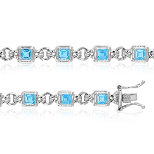 Vir Jewels sterling silver blue topaz bracelet (2.80 ct)