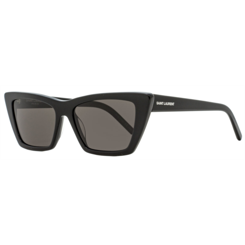 Saint Laurent womens cateye sunglasses sl 276 mica 001 shiny black 53mm