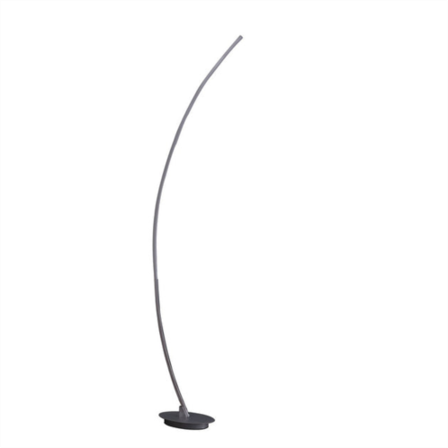 Simplie Fun 62.25-inch bradie brushed nickel led arc tube floor lamp