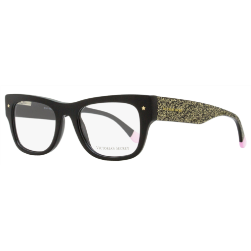 Victoria womens rectangular eyeglasses vs5014 01a black/gold glitter 51mm