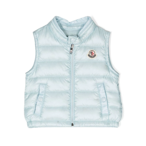 Moncler light blue logo amaury vest