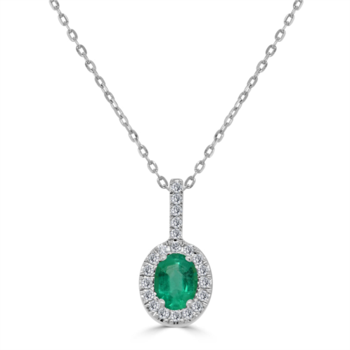 Sabrina Designs 14k gold, emerald & diamond pendant