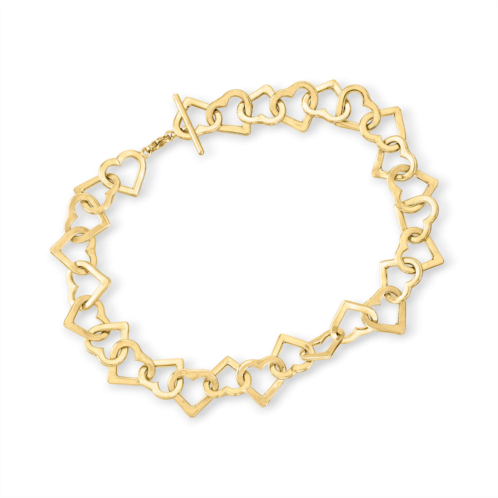 Ross-Simons 14kt yellow gold heart-link bracelet