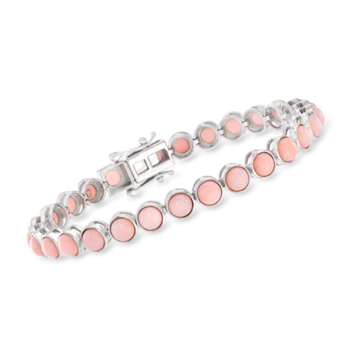 Ross-Simons pink opal tennis bracelet in sterling silver