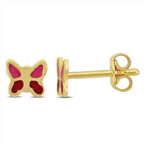 Mimi & Max butterfly stud earrings in 14k yellow gold
