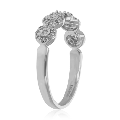 Vir Jewels 1/7 cttw round cut lab grown diamond wedding band 925 sterling silver prong set