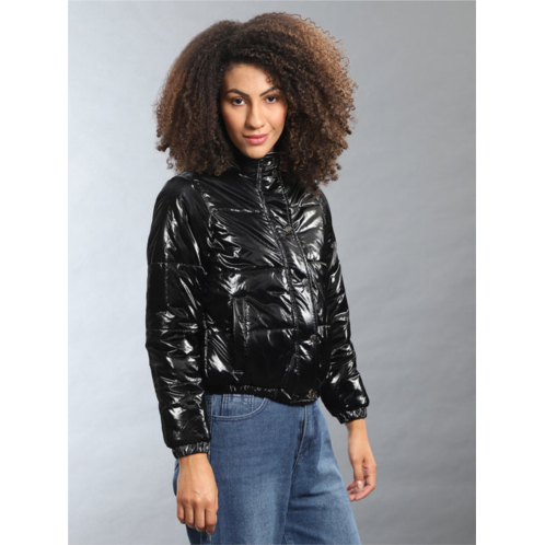 Campus Sutra women solid stylish casual bomber jacket
