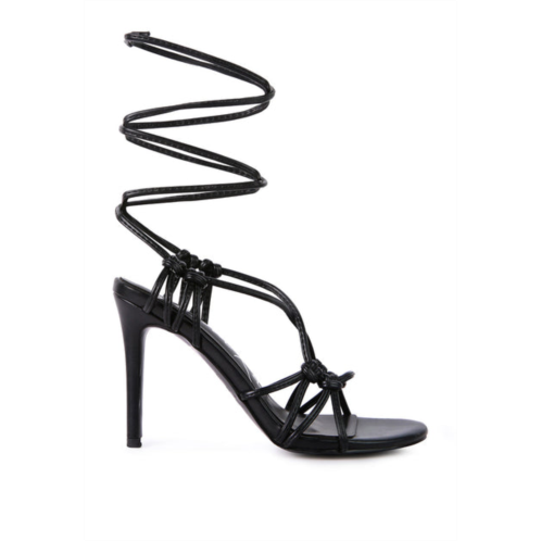 London Rag trixy knot lace up high heeled sandal
