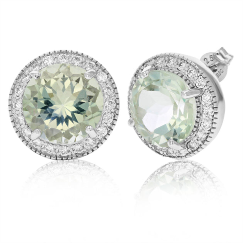 Vir Jewels sterling silver green amethyst earrings (6 ct)