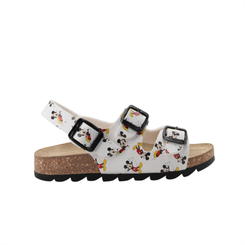 Master of Arts white mickey mouse buckle sandals
