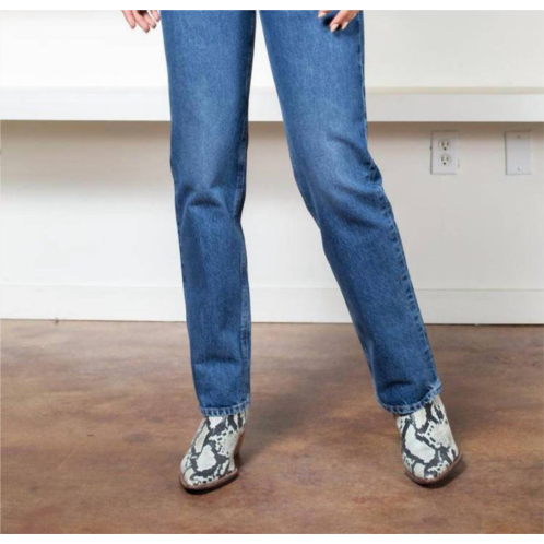 AGOLDE lana mid rise full length straight jean in sphere