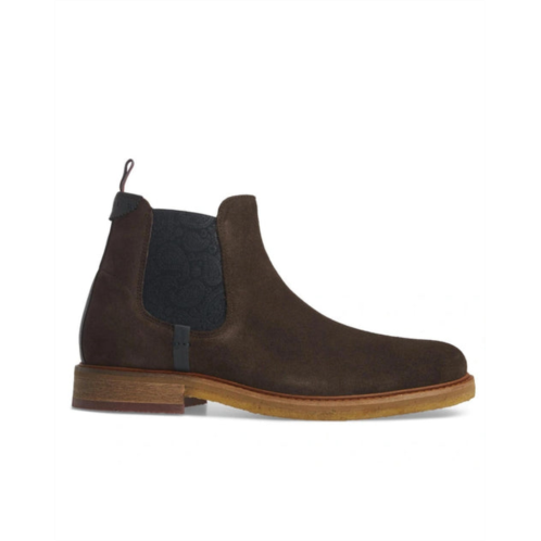 TED BAKER mens bronzo chelsea boots in brown suede