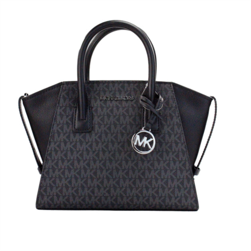 Michael Kors avril small pvc leather top zip satchel crossbody bag womens purse