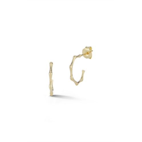 Ember Fine Jewelry 14k italian gold bamboo hoop earrings