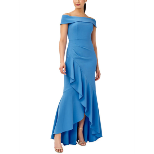 Adrianna Papell womens knit off-the-shoulder evening dress