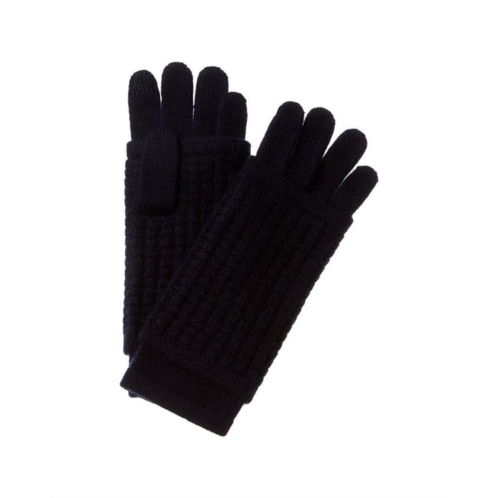 Hannah Rose waffle stitch 3-in-1 cashmere tech gloves