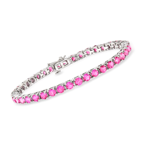 Ross-Simons pink topaz tennis bracelet in sterling silver