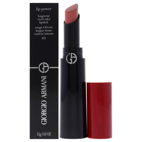 Giorgio Armani lip power longwear vivid color lipstick - 103 pinky peach by for women - 0.11 oz lipstick