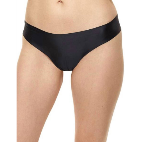 Commando luxe satin thong panty in black