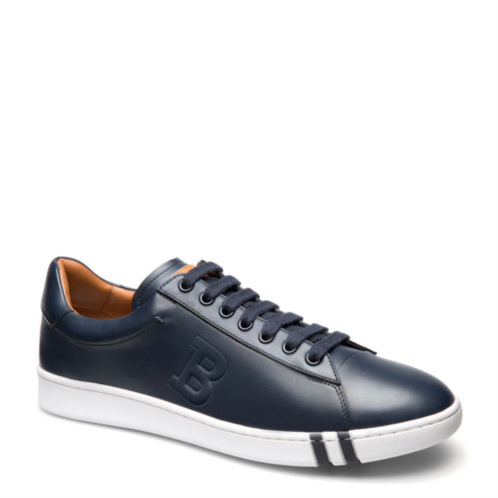 Bally asher 6205252 mens dark navy calf leather sneakers